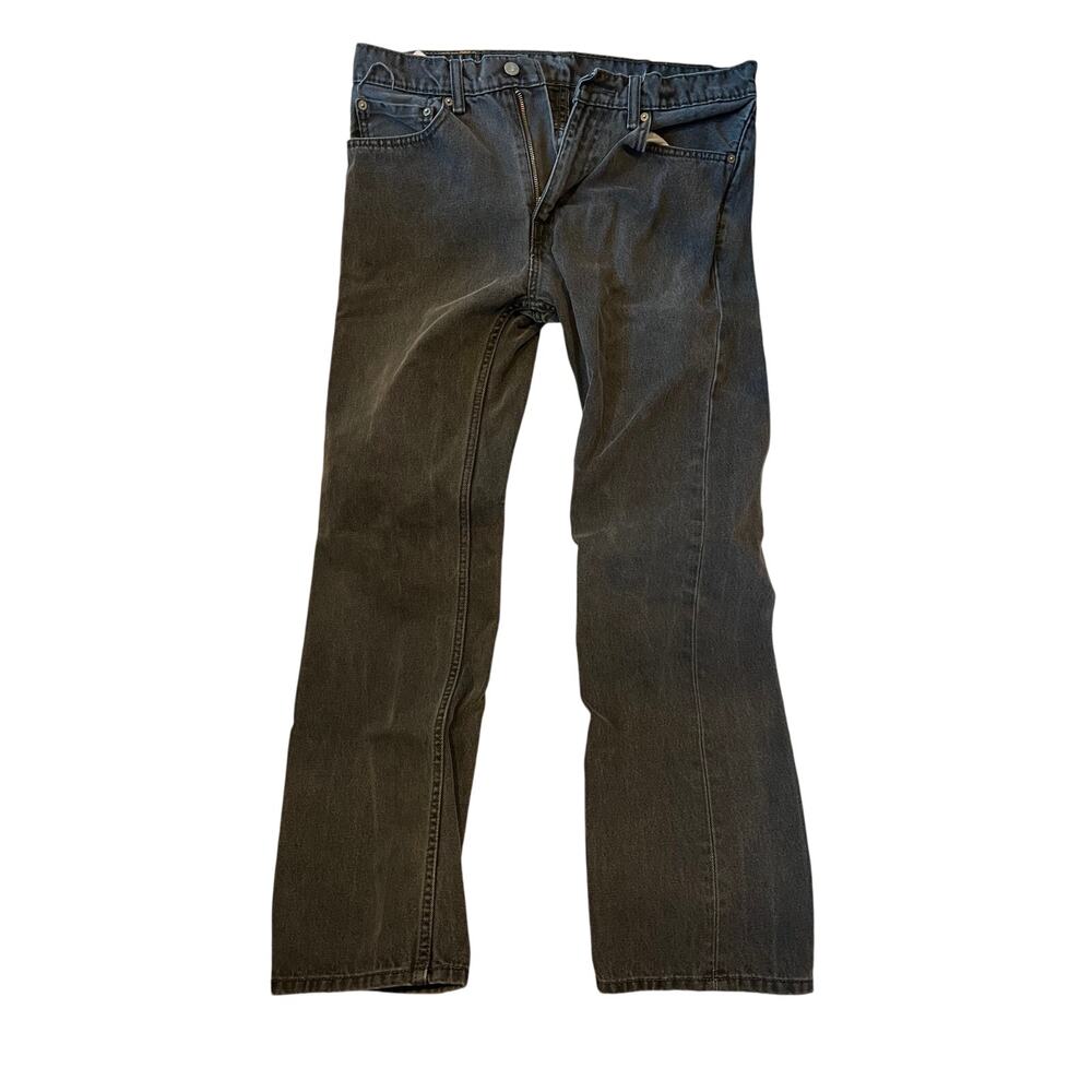 Levi's 505 Regular Straight Leg Black Jeans Mens 34x34